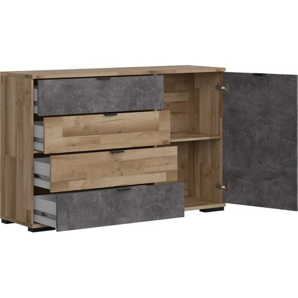 Arica dressoir - Eiken/grijs Arica dressoir - Eiken/grijs