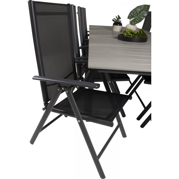 Levels utematgrupp med 10 st Break stolar - Svart/Grå Levels utematgrupp med 10 st Break stolar - Svart/Grå