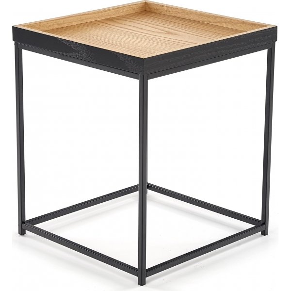 Table d'appoint Amery 42 x 42 cm - Chêne/noir Table d'appoint Amery 42 x 42 cm - Chêne/noir