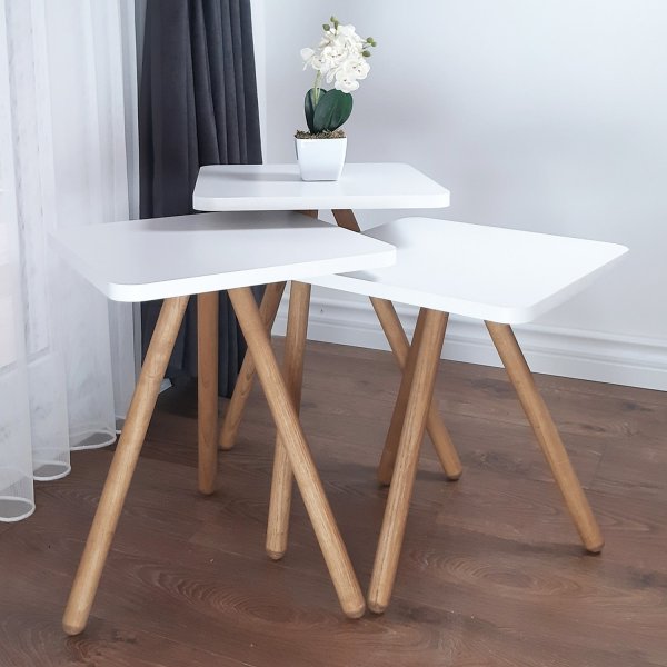 Driedubbele goktafel 34 x 34 cm - Wit Driedubbele goktafel 34 x 34 cm - Wit