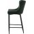 Tabouret de bar Carrie en velours vert SH 77 cm