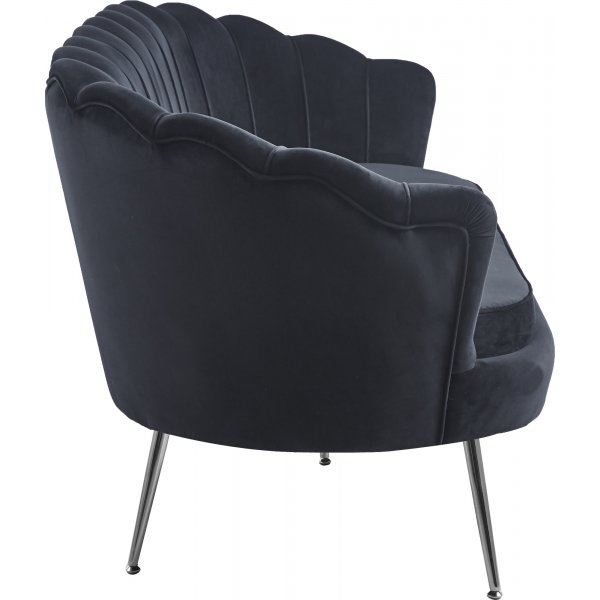 3-zitsbank in zwart fluweel - Kingsley