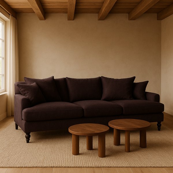 Soffa Dalton 225 cm - Mörkbrun läderimitation Soffa Dalton 225 cm - Mörkbrun läderimitation