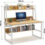 Majestic skrivbord Ek/vit - 120 x 60 cm