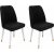 Ensemble de chaises de salle  manger Hugo, 2 pcs - Noir/blanc/or