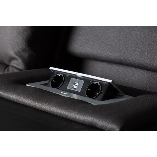 Canapé inclinable 3 places Singapore - Noir Canapé inclinable 3 places Singapore - Noir