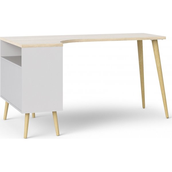 Bureau Oslo 145 x 81 cm - Blanc/chne