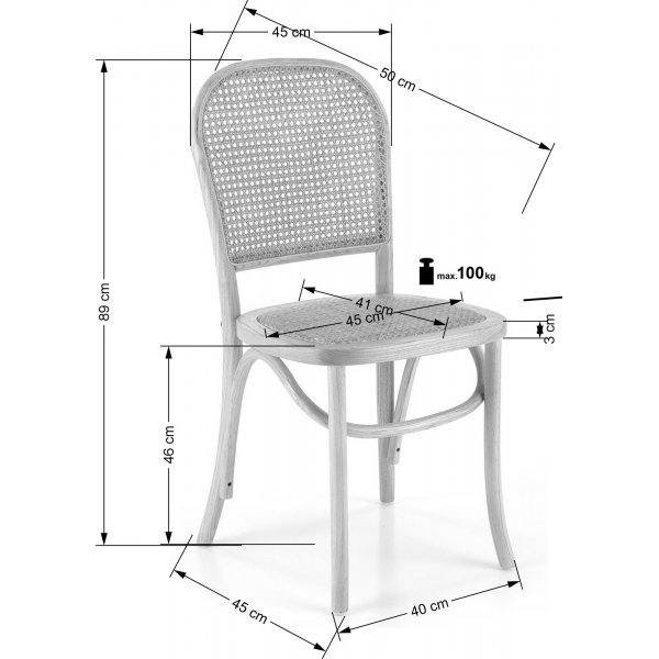 Chaise de salle à manger Cadeira 502 - Beige Chaise de salle à manger Cadeira 502 - Beige