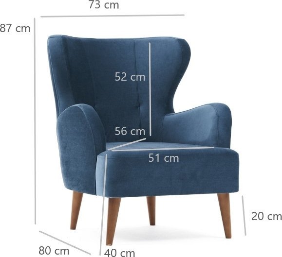Fauteuil Karina - Bleu