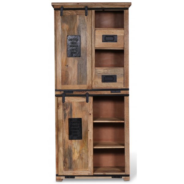 WoodCraft skåp med skjutdörrar i trä vintage + Textilrengöring för möbler WoodCraft skåp med skjutdörrar i trä vintage + Textilrengöring för möbler