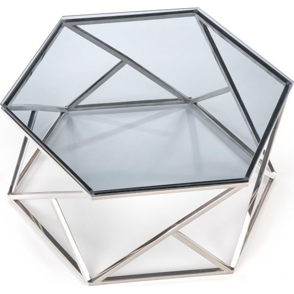 Table basse Dove 80 x 70 cm - Verre fumé Table basse Dove 80 x 70 cm - Verre fumé