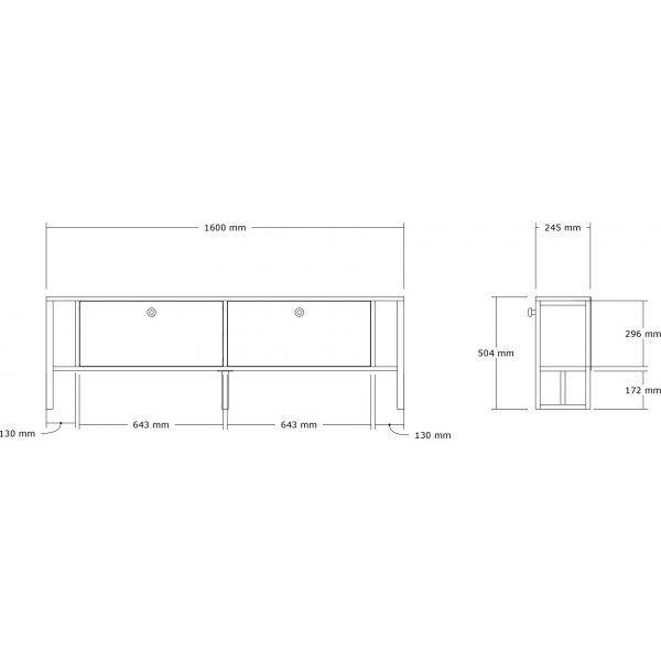 Banc multimédia Ahu - Noyer Banc multimédia Ahu - Noyer