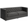 Chesterfield Milano 3-sits soffa i sammet - Gr