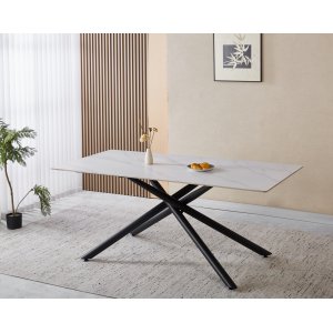 Jupiter matbord i sintrad sten - 180x90 cm - Vit marmor Jupiter matbord i sintrad sten - 180x90 cm - Vit marmor