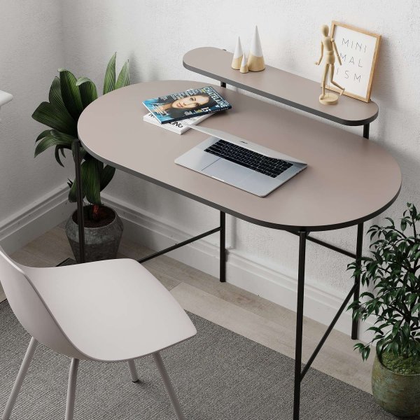 Lob skrivbord 100x72 cm - Ljus mocka Lob skrivbord 100x72 cm - Ljus mocka
