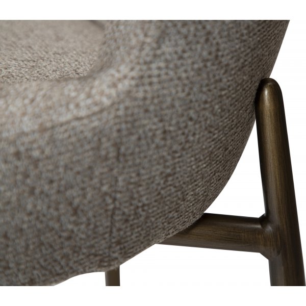 Chaise de salle à manger Glam - Boucle de galets/laiton antique Chaise de salle à manger Glam - Boucle de galets/laiton antique