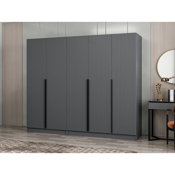 Cikani garderob 225x52x210 cm - Antracit Cikani garderob 225x52x210 cm - Antracit