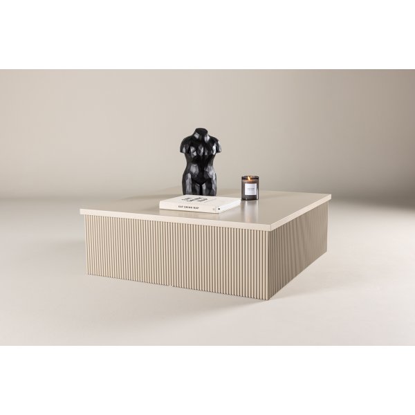 Salontafel beige 90x90 cm - Lennox