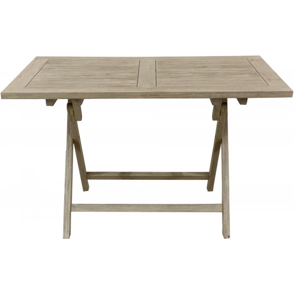 Salt vikbart matbord i gr teak - 120x70 cm