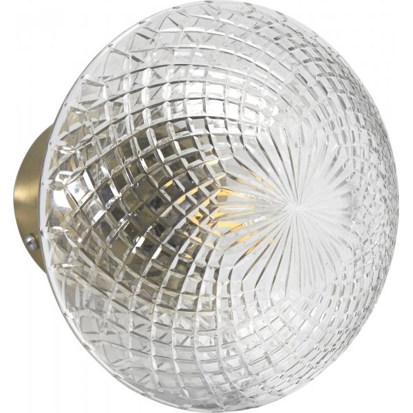 Juliette wandlamp - Helder glas/messing - 16 cm