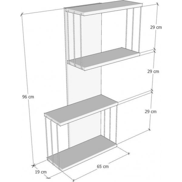 Destan wandplank - Geel