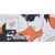 Tavla 120x60 cm orange / svart