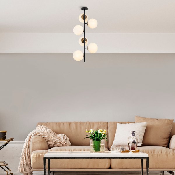 Plafonnier à facettes 10445 - Noir/antique/blanc Plafonnier à facettes 10445 - Noir/antique/blanc