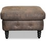 Repose-pieds chesterfield Ashford - Cuir cologique vintage