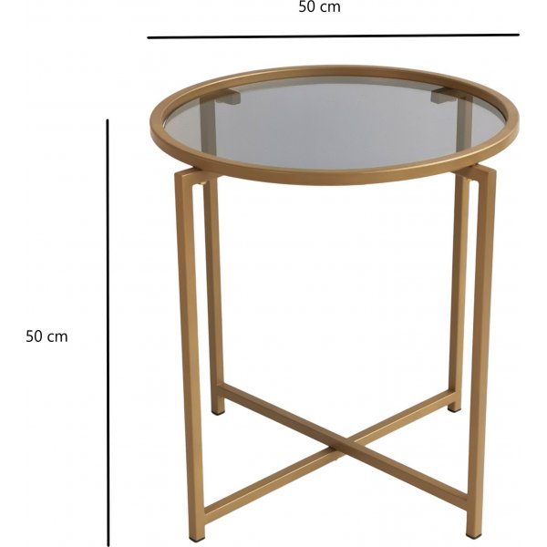 Table basse Sephyr Ø50 cm - Doré/fumé Table basse Sephyr Ø50 cm - Doré/fumé