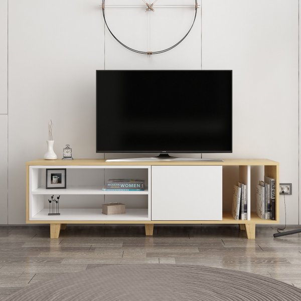 Rosmar mediabank - Eiken/wit Rosmar mediabank - Eiken/wit