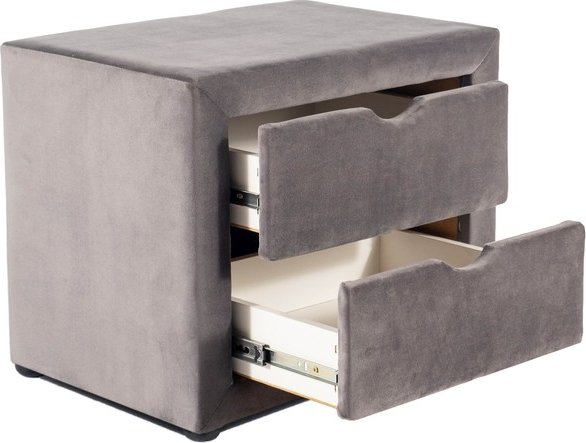 Eton 2 nachtkastjes - Grijs fluweel