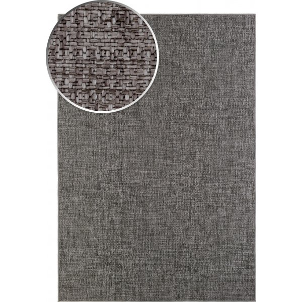 Capri plat geweven vloerkleed Antraciet