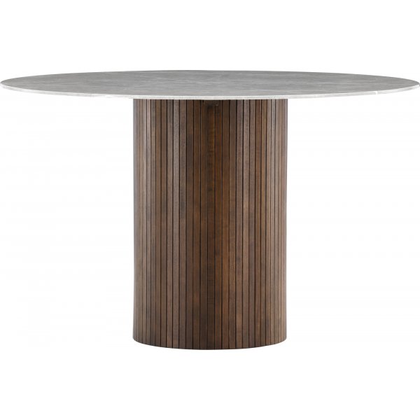 Table d'appoint Härön Ø52 cm - Gris/noyer Table d'appoint Härön Ø52 cm - Gris/noyer