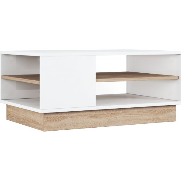 Camilla soffbord 90 x 60 cm - Ek/vit Camilla soffbord 90 x 60 cm - Ek/vit