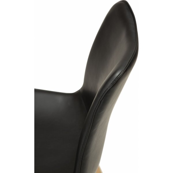 Chaise Glee - PU noir/chêne Chaise Glee - PU noir/chêne