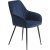 Fauteuil Boston en velours bleu