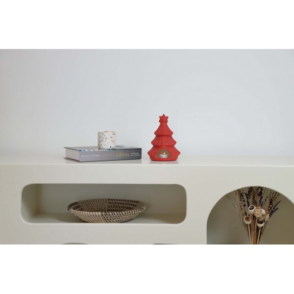 Lanterne bougie sapin de Noël - Rouge Lanterne bougie sapin de Noël - Rouge