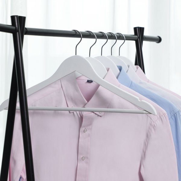 Cintre, bois, 44,5 cm, pack de 10 - Blanc