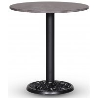 Garden bord runt 70 cm - Svartblommigt underrede/betongimitation Garden bord runt 70 cm - Svartblommigt underrede/betongimitation