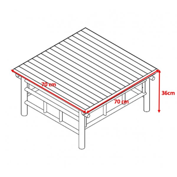 Tinka bambu utegrupp; 3-sits soffa med bord och 2 st fåtöljer - Bambu Tinka bambu utegrupp; 3-sits soffa med bord och 2 st fåtöljer - Bambu