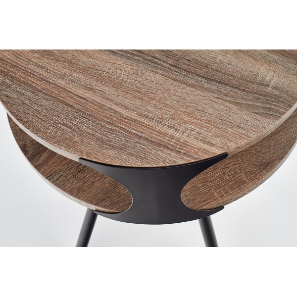 Hartley lampbord Ø45 cm - Mörk ek/svart Hartley lampbord Ø45 cm - Mörk ek/svart