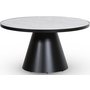 Zero soffbord runt 85 cm - Svart / Vit marmor