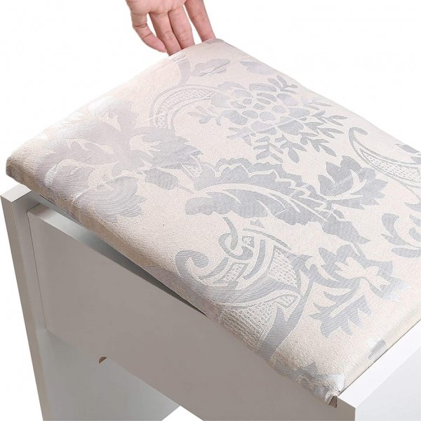 Coiffeuse blanche avec chaise Cindy Coiffeuse blanche avec chaise Cindy