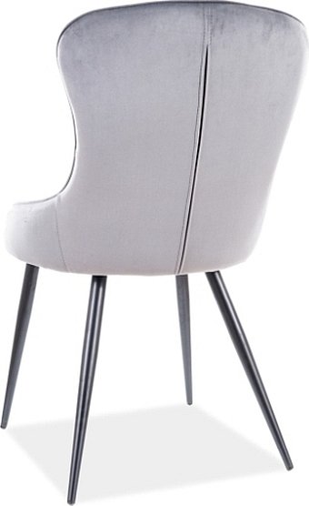 Chaise de salle à manger Lotus - Velours gris Chaise de salle à manger Lotus - Velours gris