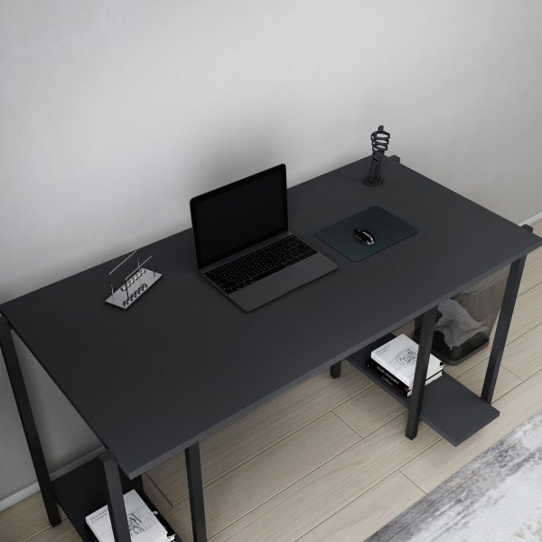 Bureau Academy 125,2 x 60 cm - Noir/anthracite