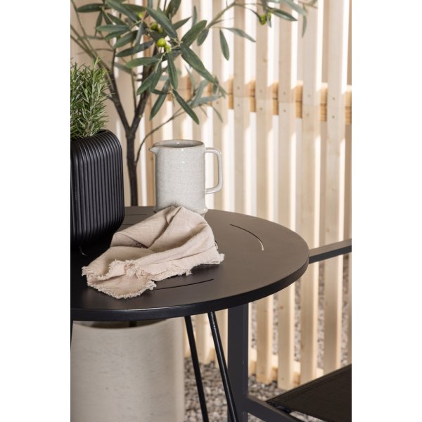 Bacong utematgrupp med 2 st Copacabana stolar - Svart