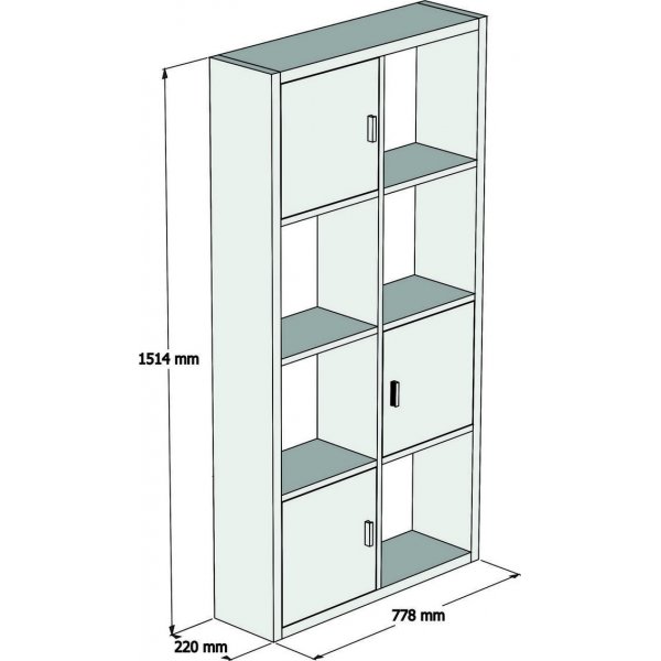 Une bibliothèque - Chêne saphir/anthracite Une bibliothèque - Chêne saphir/anthracite
