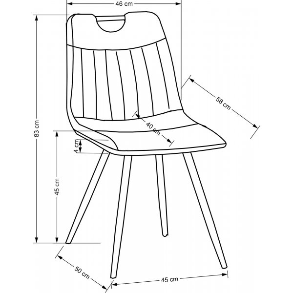 Cadeira matstol 521 - Svart Cadeira matstol 521 - Svart