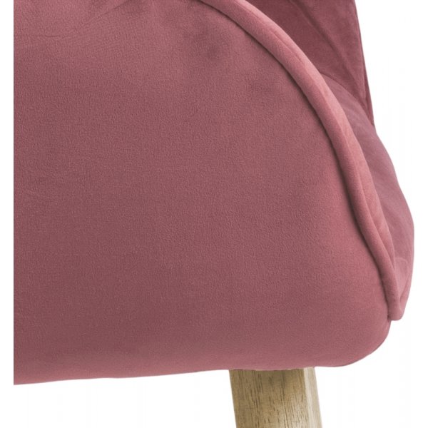 Brooke karmstol - Rosa/ek Brooke karmstol - Rosa/ek