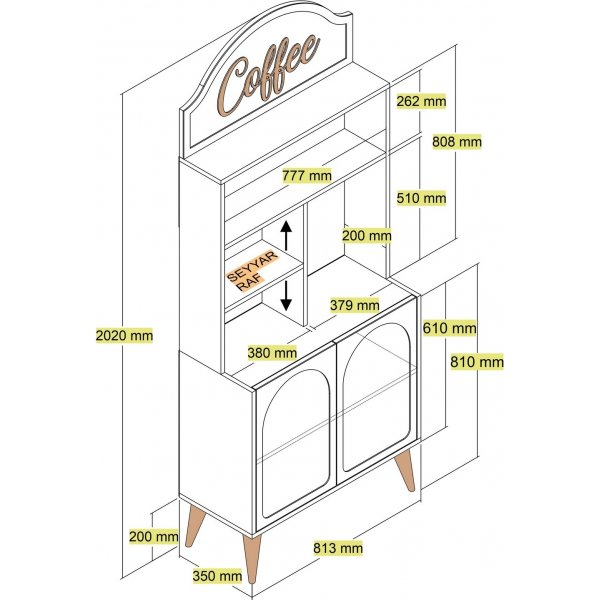 Lyon köksskåp 80 cm - Mocka/valnöt Lyon köksskåp 80 cm - Mocka/valnöt